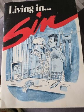 Ivory Tower Living In Sin 1984 Vintage Humor Book Martin Riskin Art 80s Gag Gift